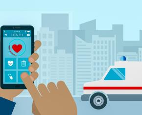 Mobile application dispatching emergency service