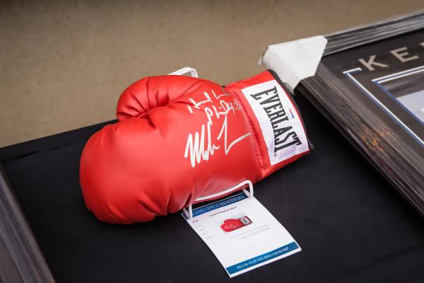 Autographed boxing glove
